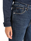884 Lauren Regular Fit Yüksek Bel Düz Paça Mavi Kadın Pantolon Cl1066405