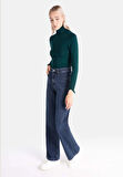 970 Berry Regular Fit Yüksel Bel Geniş Paça Kadın Denim Jean Pantolon