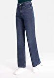 970 Berry Regular Fit Yüksel Bel Geniş Paça Kadın Denim Jean Pantolon