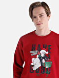 Kırmızı Erkek Sweatshirt