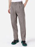 Wide Leg Orta Bel Düz Paça Erkek Pantolon