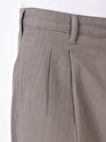 Wide Leg Orta Bel Düz Paça Erkek Pantolon