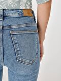 771 Emery Normal Kesim Normal Bel Geniş Paça Mavi Kadın Pantolon Cl1066480