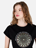 Siyah Kadın Tshirt K.kol