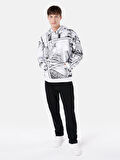 Beyaz Erkek Sweatshirt