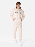 Normal Kesim Kapüşonlu Baskılı Bej Erkek Sweatshirt Cl1066840