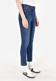 Slim Fit   Kadın Mavi Jean Pantolon