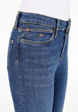 Slim Fit   Kadın Mavi Jean Pantolon