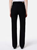 Regular Fit Orta Bel Düz Paça Siyah Kadın Pantolon Cl1067205