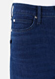 Regular Fit Orta Bel Slim Straight Leg Kadın İndigo Jean Pantolon