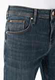 044 Karl Straight Fit   Erkek Yeşil Jean Pantolon