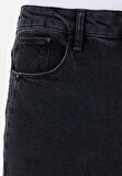 Mom Fit  Daralan Paça Kadın Denim Jean Pantolon