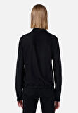 Regular Fit Shirt Neck  Kadın Siyah Uzun Kol Gömlek Cl1067341