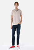 Regular Fit Orta Bel Daralan Paça Erkek Koyu Mavi Jean Pantolon