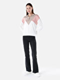 Regular Fit Fermuarlı Düz Kadın Çok Renkli Sweatshirt Cl1067436