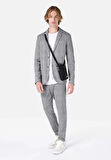 Slim Fit    Erkek Gri Ceket