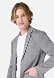 Slim Fit    Erkek Gri Ceket