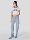 990 Angela Cargo Pantolon Mavi Kadın Jean Pantolon Cl1067509