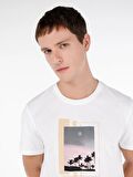 Beyaz Erkek Tshirt K.kol