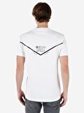 Normal Kesim Bisiklet Yaka Baskılı Beyaz Erkek Kısa Kol Tişört Cl1068189