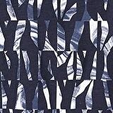 Normal Kesim Bisiklet Yaka Desenli Lacivert Erkek Kısa Kol Tişört