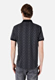 Regular Fit Polo Yaka  Erkek Siyah Kısa Kol Tişört