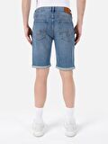 Normal Kesim Düşük Bel Düz Paça Erkek Jean Şort Cl1068547