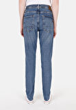 Straight Fit Düşük Bel Düz Paça Erkek Lacivert Jean Pantolon