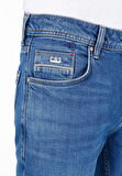 044 Karl Straight Fit   Erkek Mavi Jean Pantolon