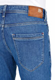 044 Karl Straight Fit   Erkek Mavi Jean Pantolon