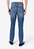 Regular Fit Orta Bel Daralan Paça Erkek İndigo Jean Pantolon