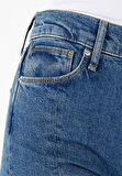 729 Maggy Normal Kesim Yüksek Bel Slit Hem Paça Mavi Kadın Pantolon Cl1068673