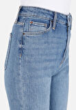 Regular Fit Orta Bel Bootcut Kadın Yeşil Jean Pantolon