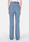 Regular Fit Orta Bel Bootcut Kadın Yeşil Jean Pantolon