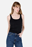 Slim Fit   Kadın Siyah Atlet