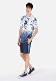 Slim Fit  Erkek Lacivert Deniz Şortu