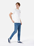 041 Danny Dar Kesim Düşük Bel Düz Paça Mavi Jean Erkek Pantolon Cl1068872