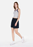 Regular Fit Yüksel Bel  Kadın Lacivert Şort Cl1068956