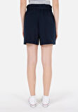 Regular Fit Yüksel Bel  Kadın Lacivert Şort Cl1068956