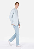 Regular Fit   Erkek Açik İndigo Jean Pantolon