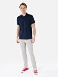 Normal Kesim Polo Yaka Lacivert Erkek Kısa Kol Tişört Cl1069372