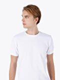 Beyaz Erkek Tshirt K.kol