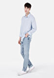 044 Karl Straight Fit   Erkek Mavi Jean Pantolon