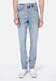 044 Karl Straight Fit   Erkek Mavi Jean Pantolon