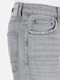 Rahat Normal Kesim Orta Bel Düz Paça Gri Erkek Jean Pantolon Cl1069477