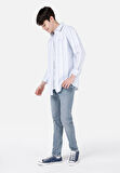 041 Danny Slim Fit Düşük Bel Dar Paça Erkek Mavi Jean Pantolon