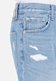 Loose Straight Fit Orta Bel  Erkek Siyah Jean Şort