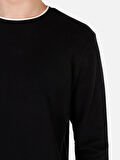Siyah Erkek Tshirt U.kol