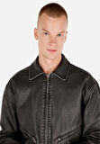 Regular Fit     Erkek Siyah Mont Pu
