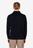 Regular Fit Polo Yaka  Erkek Lacivert Kazak